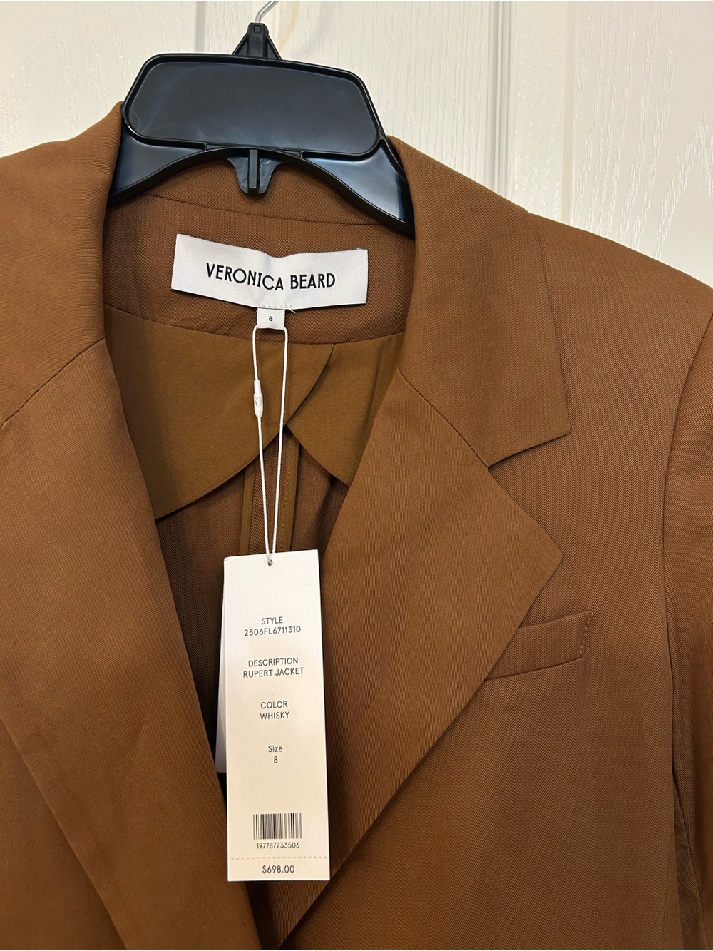Veronica Beard Rupert Double-Breasted Blazer in Whiskey Size 8 - Picture 9 of 15